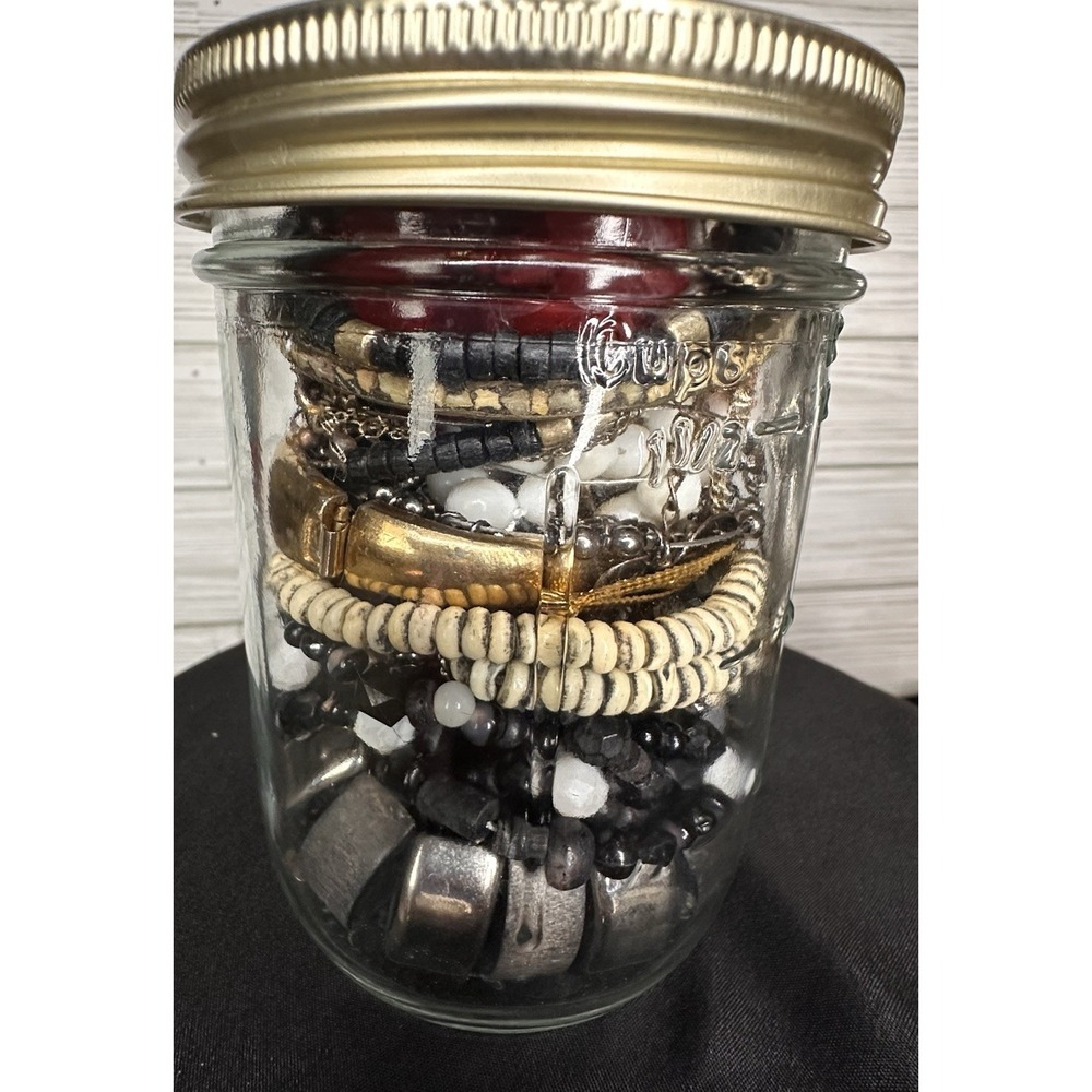 Mystery Mixed Jewelry Jar: Vintage-Modern Costume All Wearable Jewelry #12 Lot - Picture 6 of 9